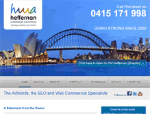 Tablet Screenshot of heffernanwebdesigns.com.au